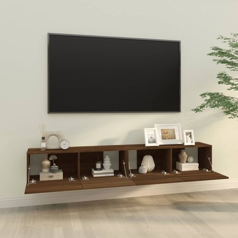 Tv-wandmeubels 2 st 100x30x30 cm hout bruin eikenkleurig 3