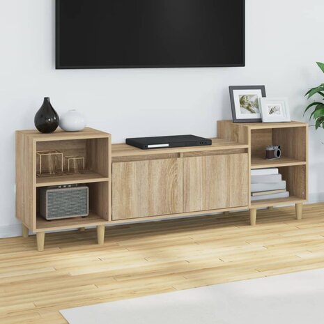 Tv-meubel 160x35x55 cm bewerkt hout sonoma eikenkleurig 1