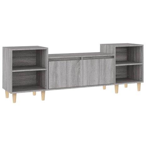 Tv-meubel 160x35x55 cm bewerkt hout grijs sonoma eikenkleurig 2