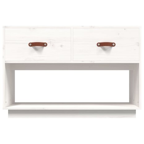 Tv-meubel 90x40x60 cm massief grenenhout wit 6