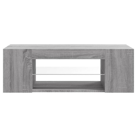 Tv-meubel met LED-verlichting 90x39x30 cm grijs sonoma eiken 8