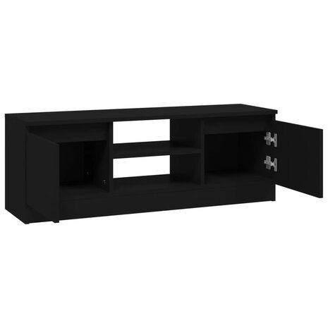 Tv-meubel met deur 102x30x36 cm zwart 6