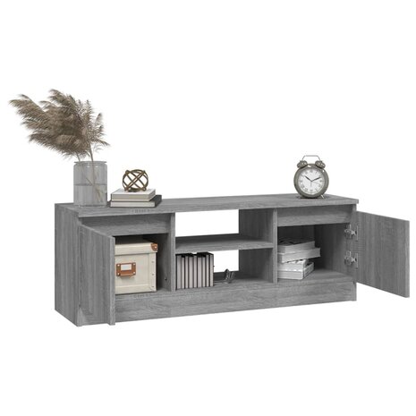 Tv-meubel met deur 102x30x36 cm grijs sonoma eikenkleurig 4