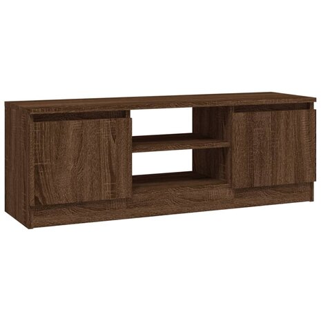 Tv-meubel met deur 102x30x36 cm bruin eikenkleur 2