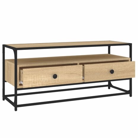 Tv-meubel 100x35x45 cm bewerkt hout sonoma eikenkleurig 5