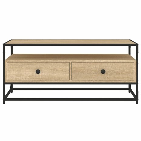 Tv-meubel 100x35x45 cm bewerkt hout sonoma eikenkleurig 6