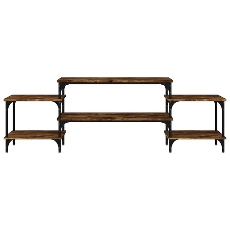 Tv-meubel 157x35x52 cm bewerkt hout gerookt eikenkleurig 5