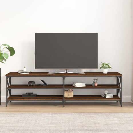 Tv-meubel 180x40x50 cm bewerkt hout bruin eikenkleur 3