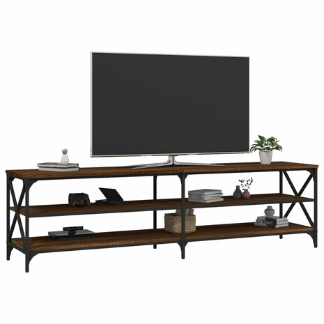 Tv-meubel 180x40x50 cm bewerkt hout bruin eikenkleur 4