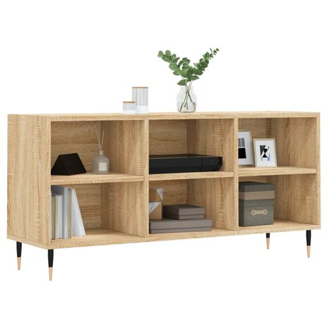 Tv-meubel 103,5x30x50 cm bewerkt hout sonoma eikenkleurig 3