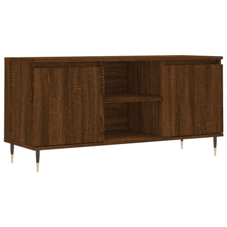 Tv-meubel 104x35x50 cm bewerkt hout bruin eikenkleur 2