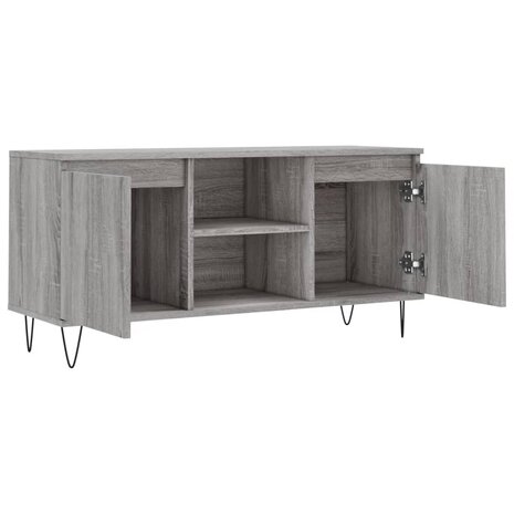 Tv-meubel 104x35x50 cm bewerkt hout grijs sonoma eikenkleurig 6