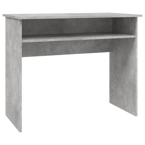 Bureau 90x50x74 cm bewerkt hout betongrijs 2