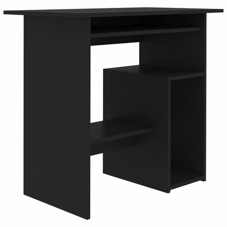 Bureau 80x45x74 cm bewerkt hout zwart 2