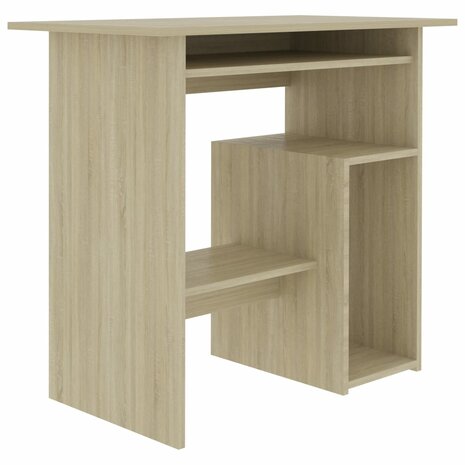 Bureau 80x45x74 cm bewerkt hout sonoma eikenkleurig 2