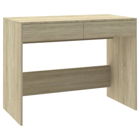 Bureau 101x50x76,5 cm bewerkt hout sonoma eikenkleurig 2