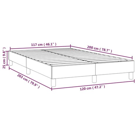 Boxspringframe kunstleer cappuccino 120x200 cm 9