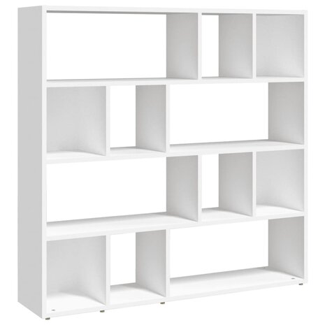 Boekenkast/kamerscherm 105x24x102 cm wit 2