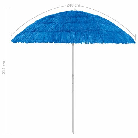 Strandparasol Hawaï 240 cm blauw 8