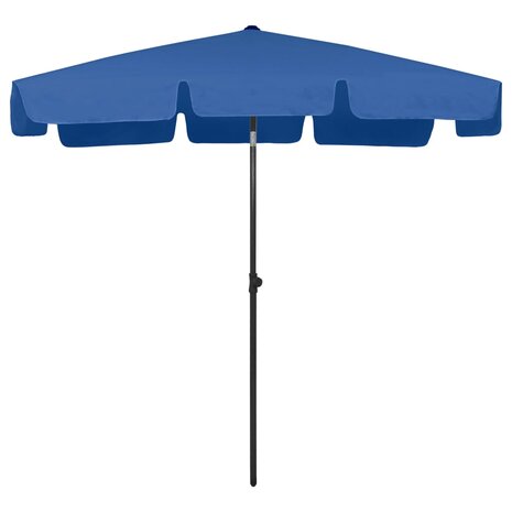 Strandparasol 200x125 cm azuurblauw 2