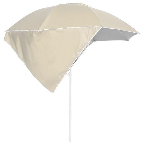 Strandparasol met zijwanden 215 cm zandkleurig 3