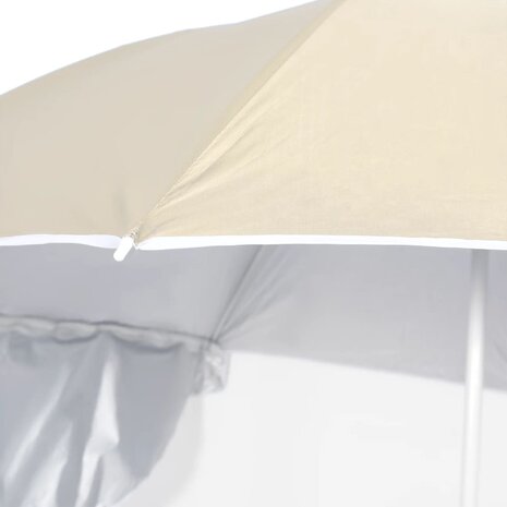 Strandparasol met zijwanden 215 cm zandkleurig 5