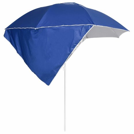 Strandparasol met zijwanden 215 cm blauw 3