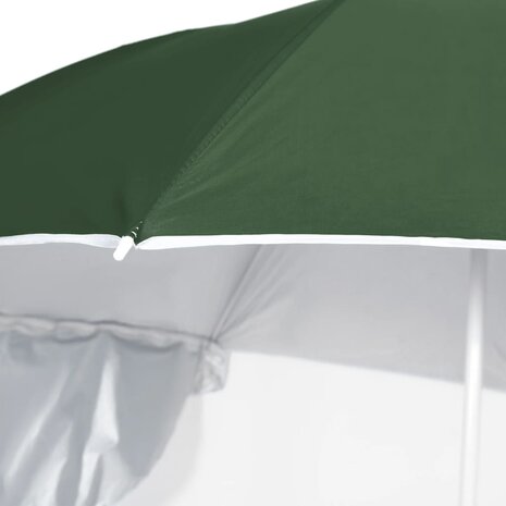 Strandparasol met zijwanden 215 cm groen 5