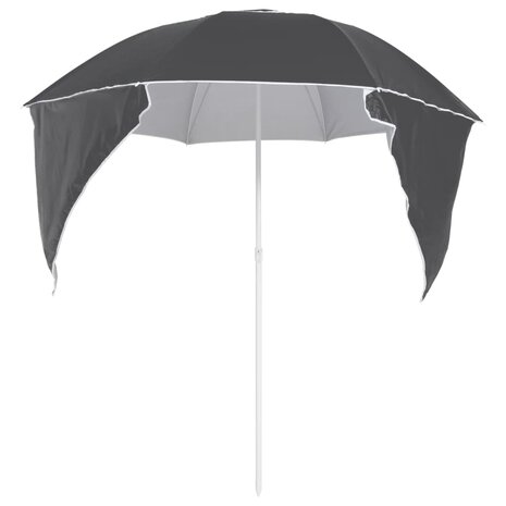 Strandparasol met zijwanden 215 cm antracietkleurig 4