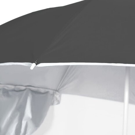 Strandparasol met zijwanden 215 cm antracietkleurig 5