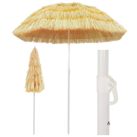 Strandparasol Hawaï stijl 180 cm naturel 1