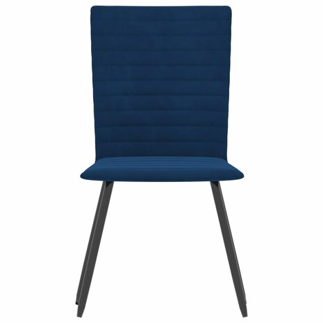 Eetkamerstoelen 2 st fluweel blauw 2