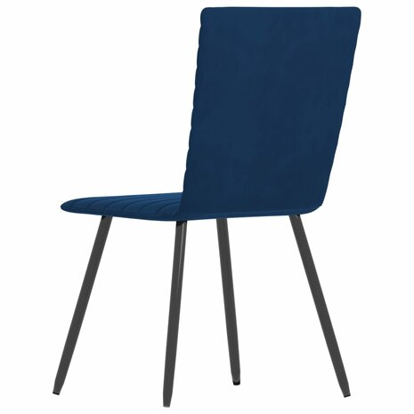 Eetkamerstoelen 2 st fluweel blauw 5