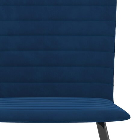 Eetkamerstoelen 2 st fluweel blauw 6