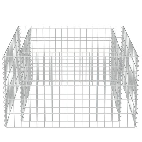 Gabion plantenbak verhoogd 90x90x50 cm gegalvaniseerd staal 5