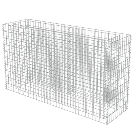 Gabion plantenbak verhoogd 180x50x100 cm gegalvaniseerd staal 3