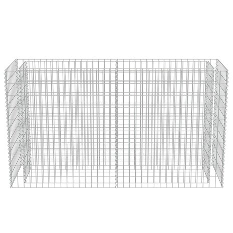 Gabion plantenbak verhoogd 180x50x100 cm gegalvaniseerd staal 5