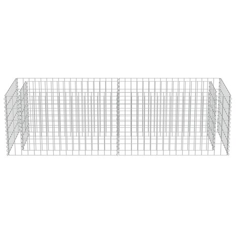 Gabion plantenbak verhoogd 180x50x50 cm gegalvaniseerd staal 5