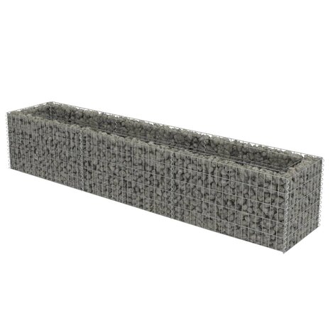 Gabion plantenbak verhoogd 270x50x50 cm gegalvaniseerd staal 2