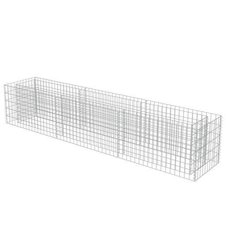 Gabion plantenbak verhoogd 270x50x50 cm gegalvaniseerd staal 3