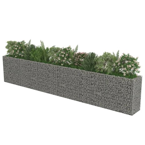 Gabion plantenbak verhoogd 540x50x100 cm gegalvaniseerd staal 4