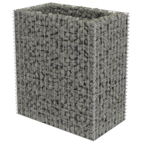 Gabion plantenbak verhoogd 90x50x100 cm gegalvaniseerd staal 2