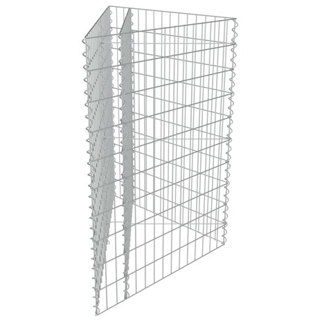 Gabion plantenbak verhoogd 75x75x50 cm gegalvaniseerd staal 5