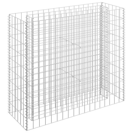 Gabion plantenbak verhoogd 90x30x90 cm gegalvaniseerd staal 2