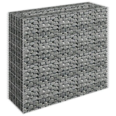 Gabion plantenbak verhoogd 90x30x90 cm gegalvaniseerd staal 3