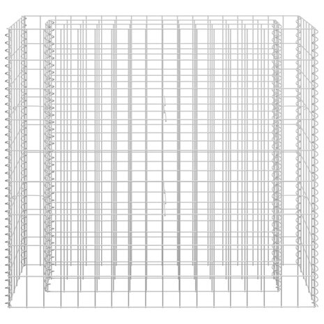 Gabion plantenbak verhoogd 90x30x90 cm gegalvaniseerd staal 4