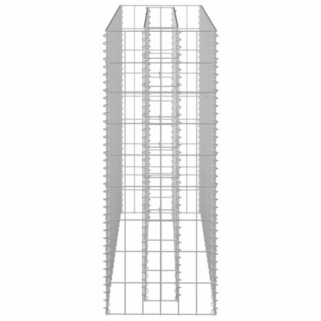 Gabion plantenbak verhoogd 90x30x90 cm gegalvaniseerd staal 5