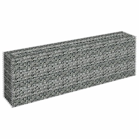 Gabion plantenbak verhoogd 180x30x60 cm gegalvaniseerd staal 3