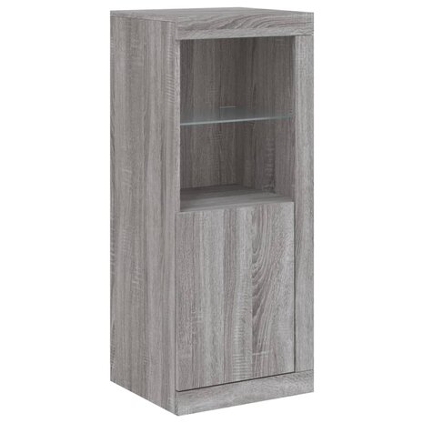 Dressoir met LED-verlichting 41x37x100 cm grijs sonoma eiken 3