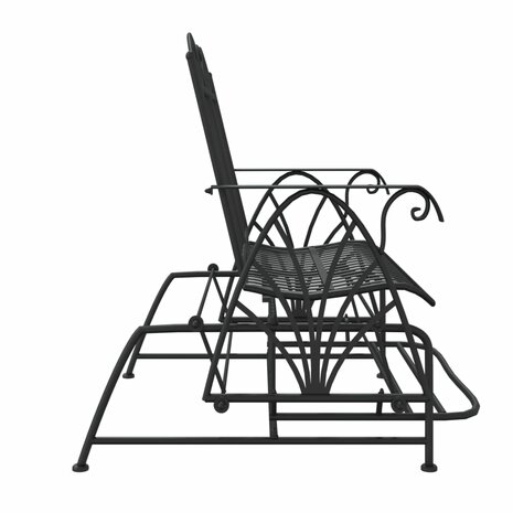 Schommelbank 2-zits 114 cm staal zwart 6